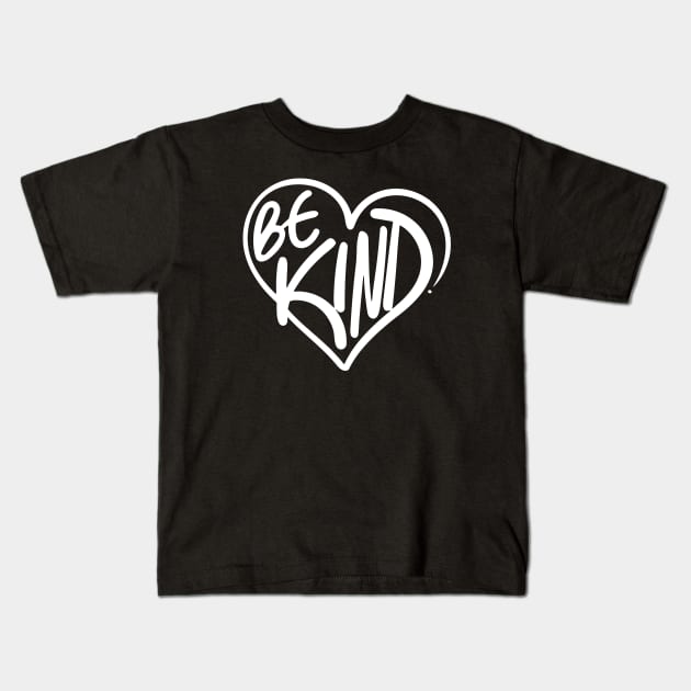 Be Kind Heart Anti Bullying Awareness Kids T-Shirt by Art-Jiyuu